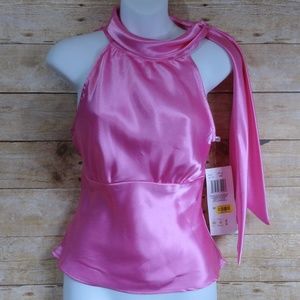 ECI Girl Pink Tank w Neck Tie - Size Small - NWT